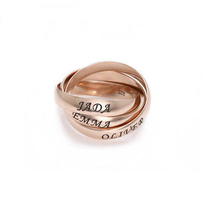 Anillo con nombres de hijos personalizados