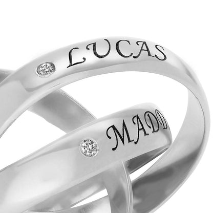 Anillo con nombres de hijos personalizados